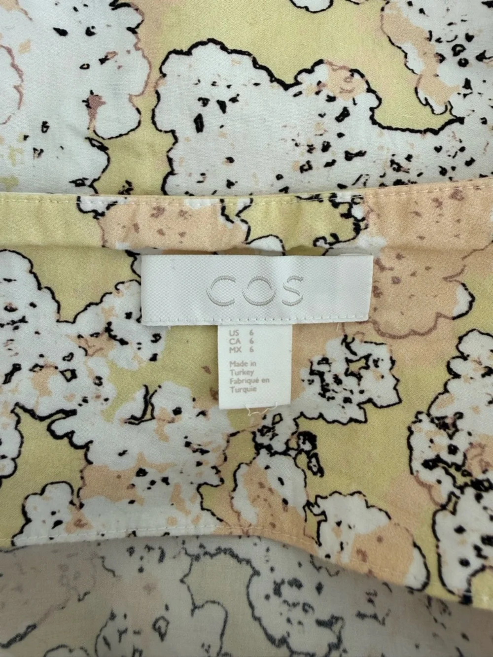 COS Floral Yellow Midi Wrap Skirt - Lightweight Summer Print - Picture 9 of 10